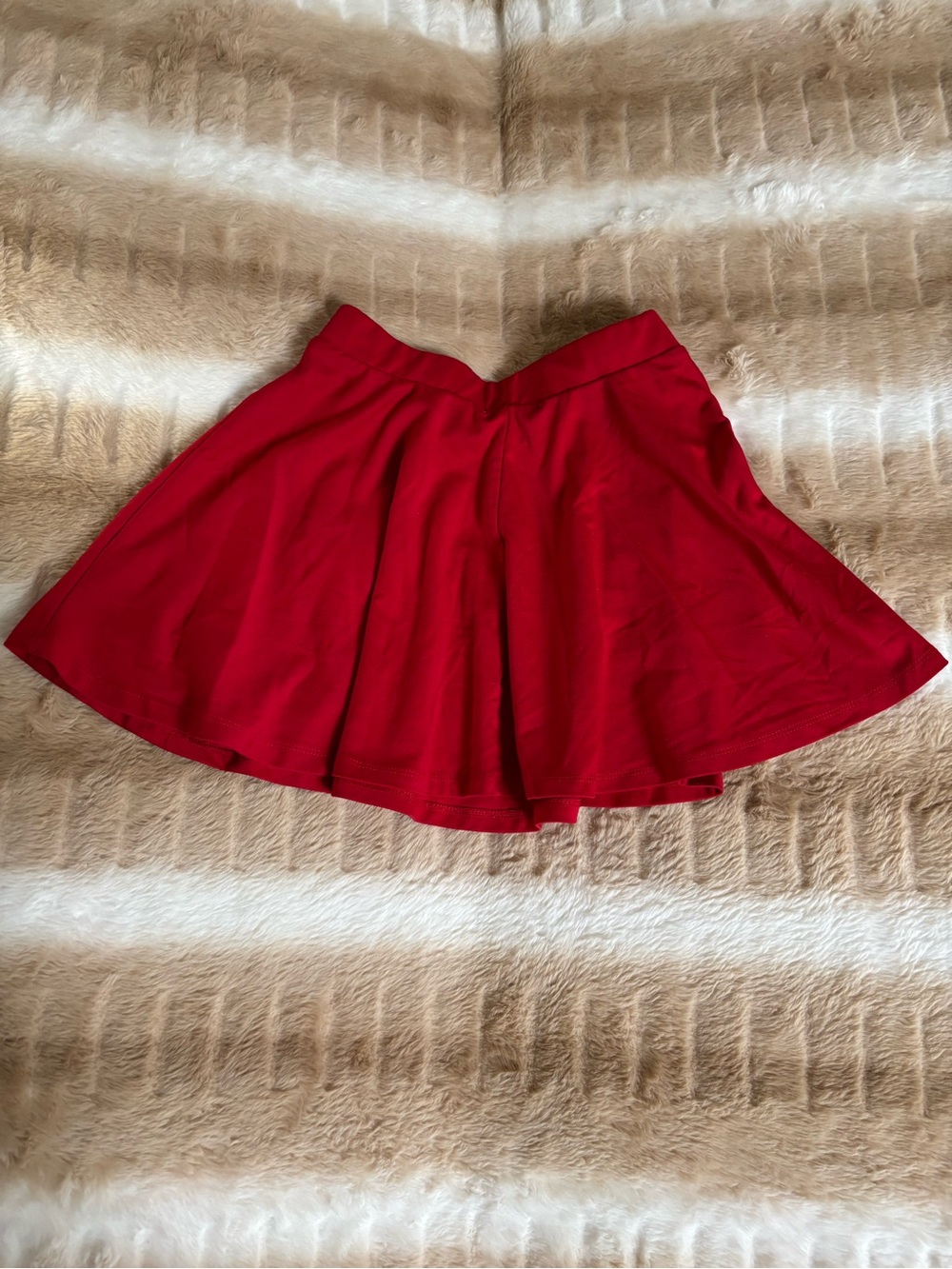 Papaya Red Circle Skater Holiday Mini Skirt Women Size Medium